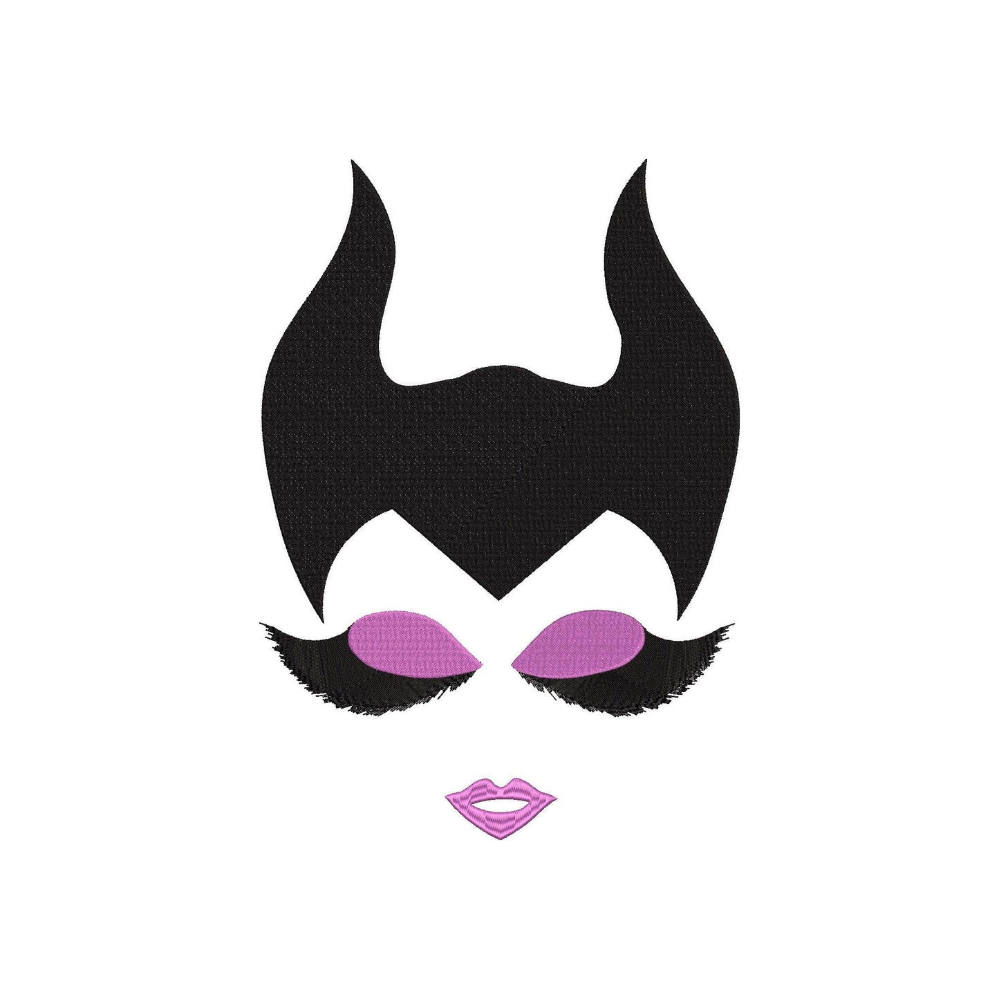 Maleficent Evil Villains inspired Machine Embroidery Design.