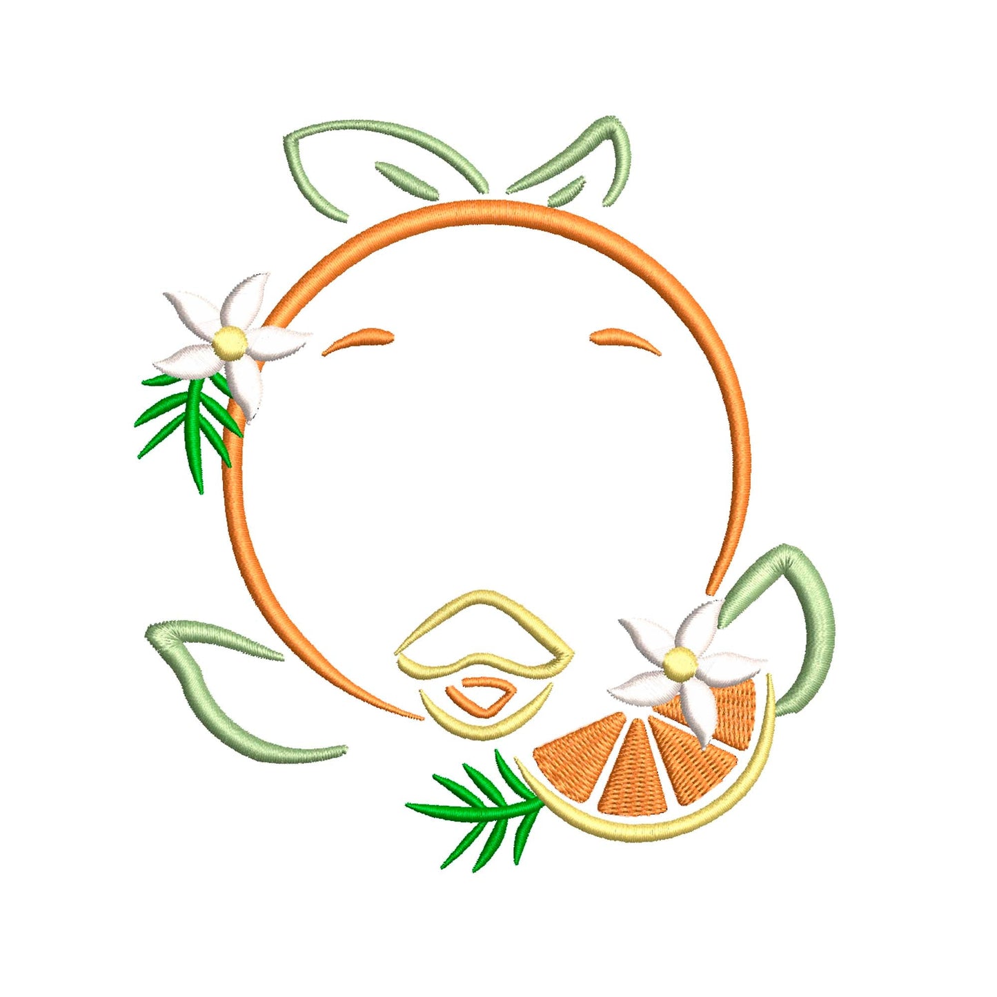Orange Bird Spring Machine Embroidery Design. Perfect for Epcot Flower & Garden Festival