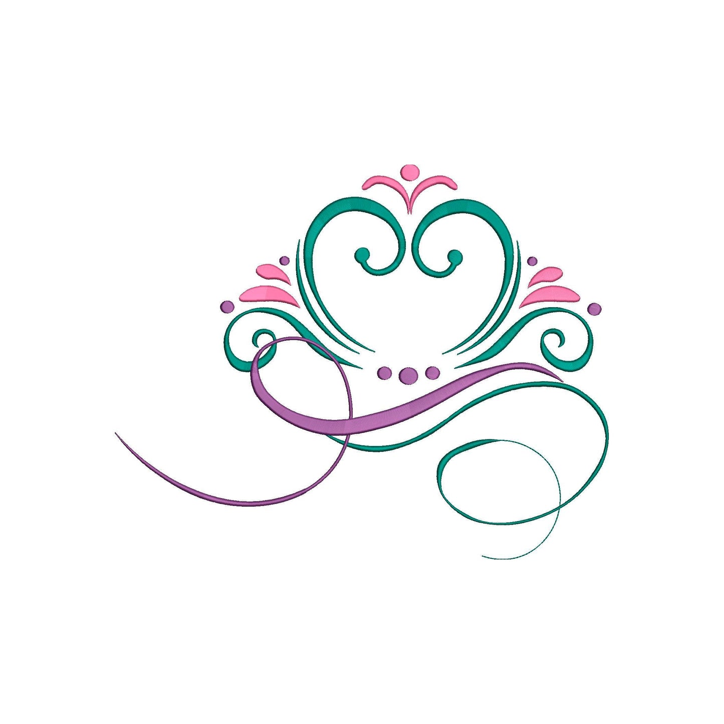 Abstract Princess Anna Logo Machine Embroidery.