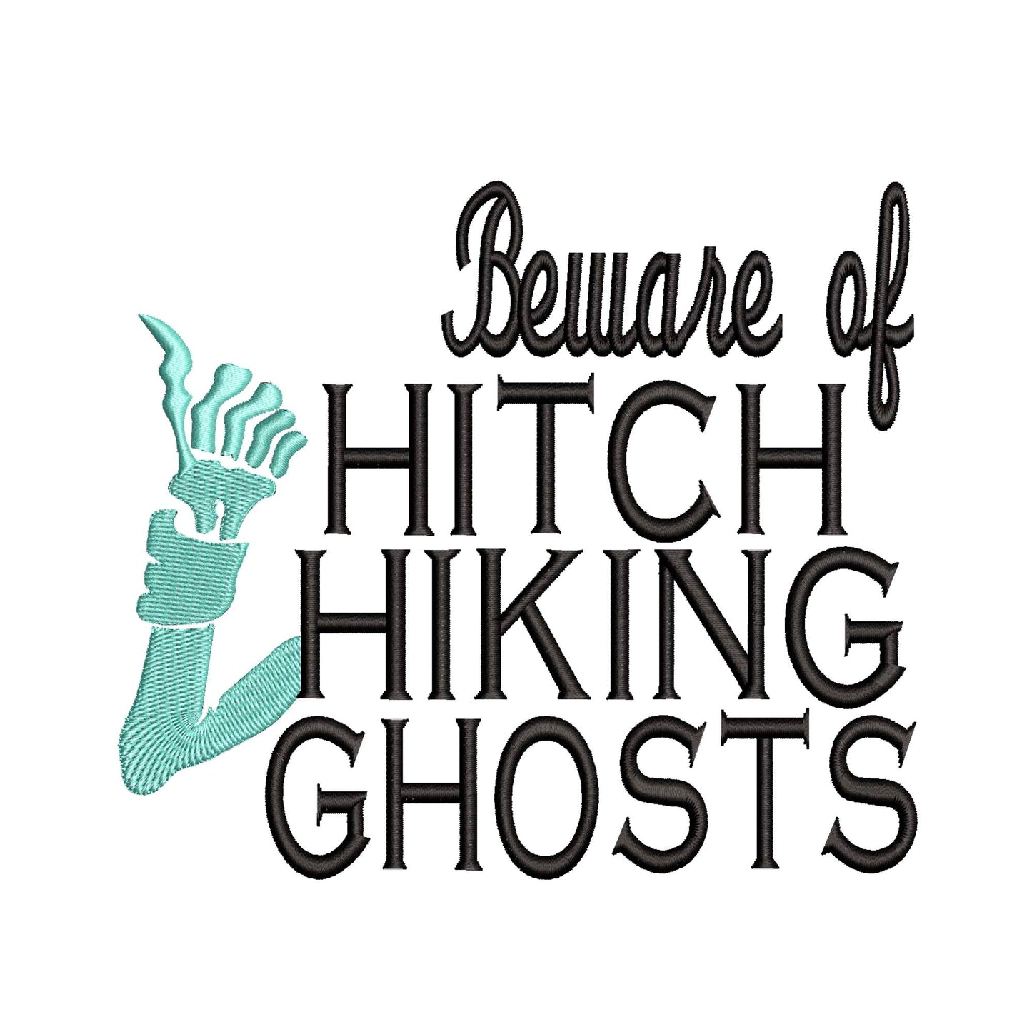 Haunted Mansion Machine Embroidery Design. Beware of Hitchhiking Ghosts!