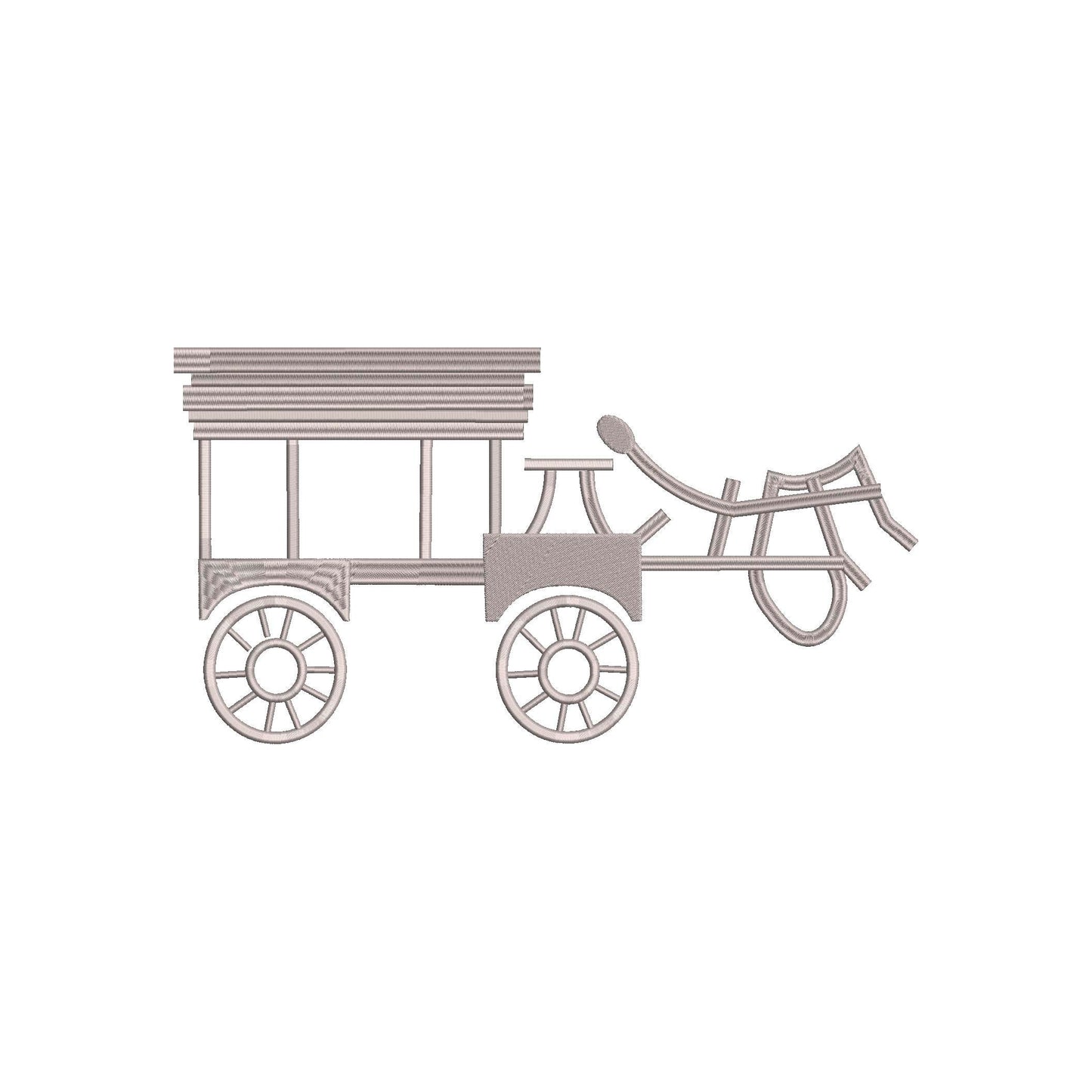 Haunted Mansion inspired Machine Embroidery Design. Ghost Carriage