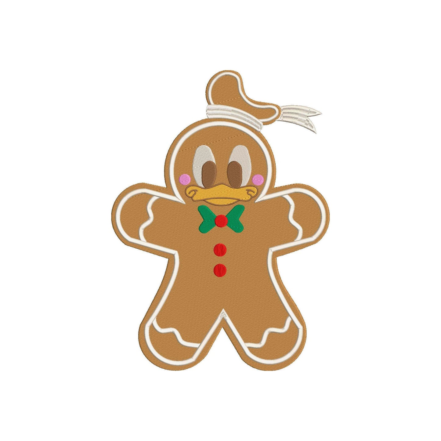 BUNDLE - Machine Embroidery Christmas Design. Duck Gingerbread Cookie.