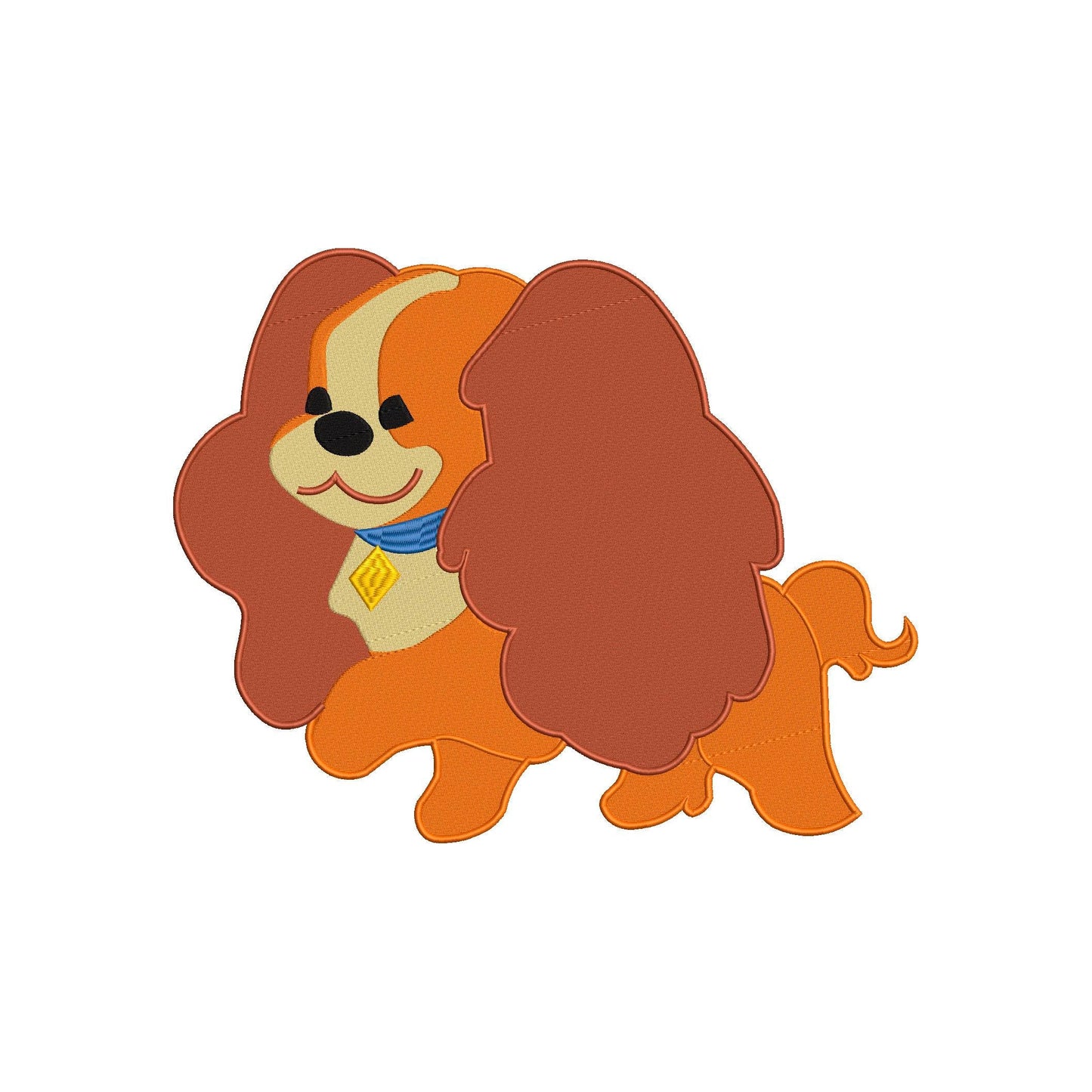 BUNDLE - Lady and the Tramp inspired Machine Embroidery Design.