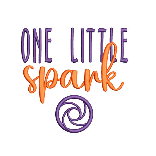 One Little Spark Figment inspired Machine Embroidery Design.