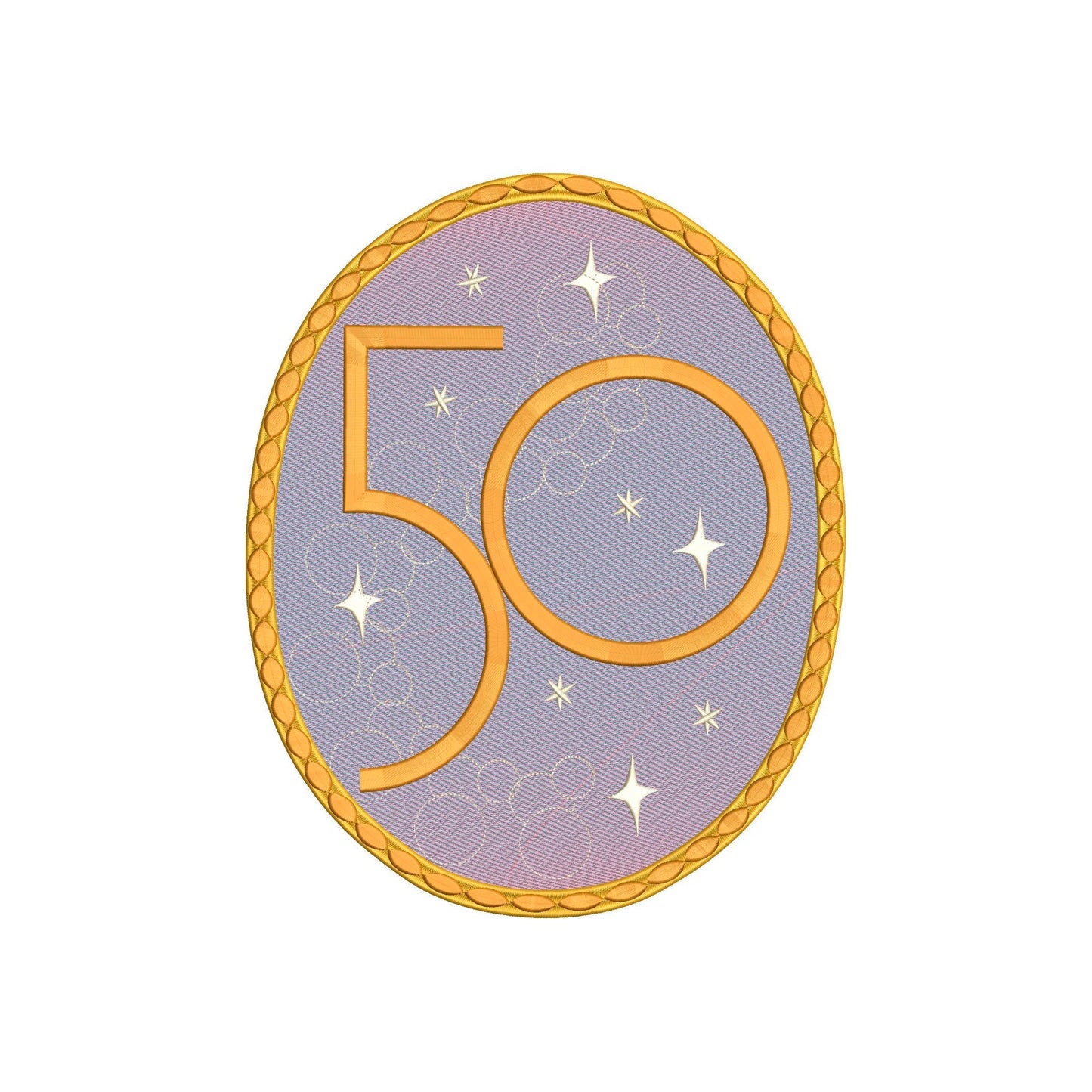 50th Anniversary Machine Embroidery Design.