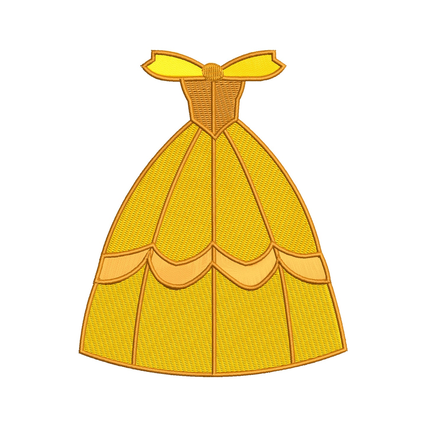 Princess Belle Beauty & the Beast Dress Machine Embroidery Design. BONUS - Hat design included.