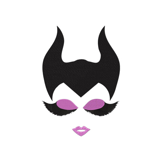 Maleficent Evil Villains inspired Machine Embroidery Design.