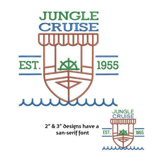 Jungle Cruise Machine Embroidery Design.