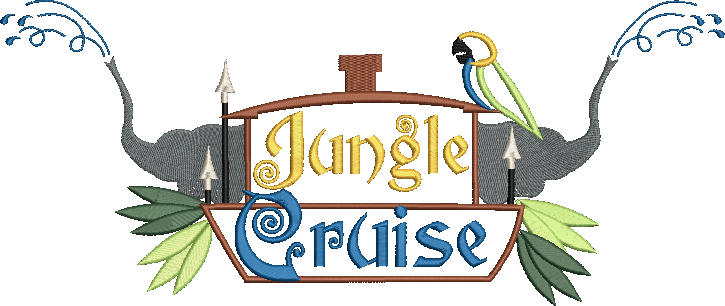 Jungle Cruise Machine Embroidery Design.