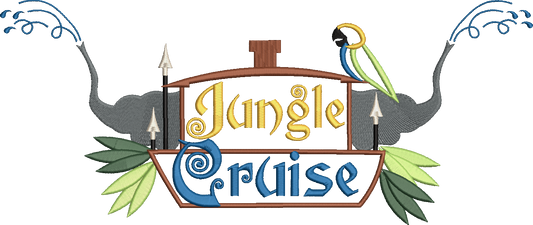 Jungle Cruise Machine Embroidery Design.