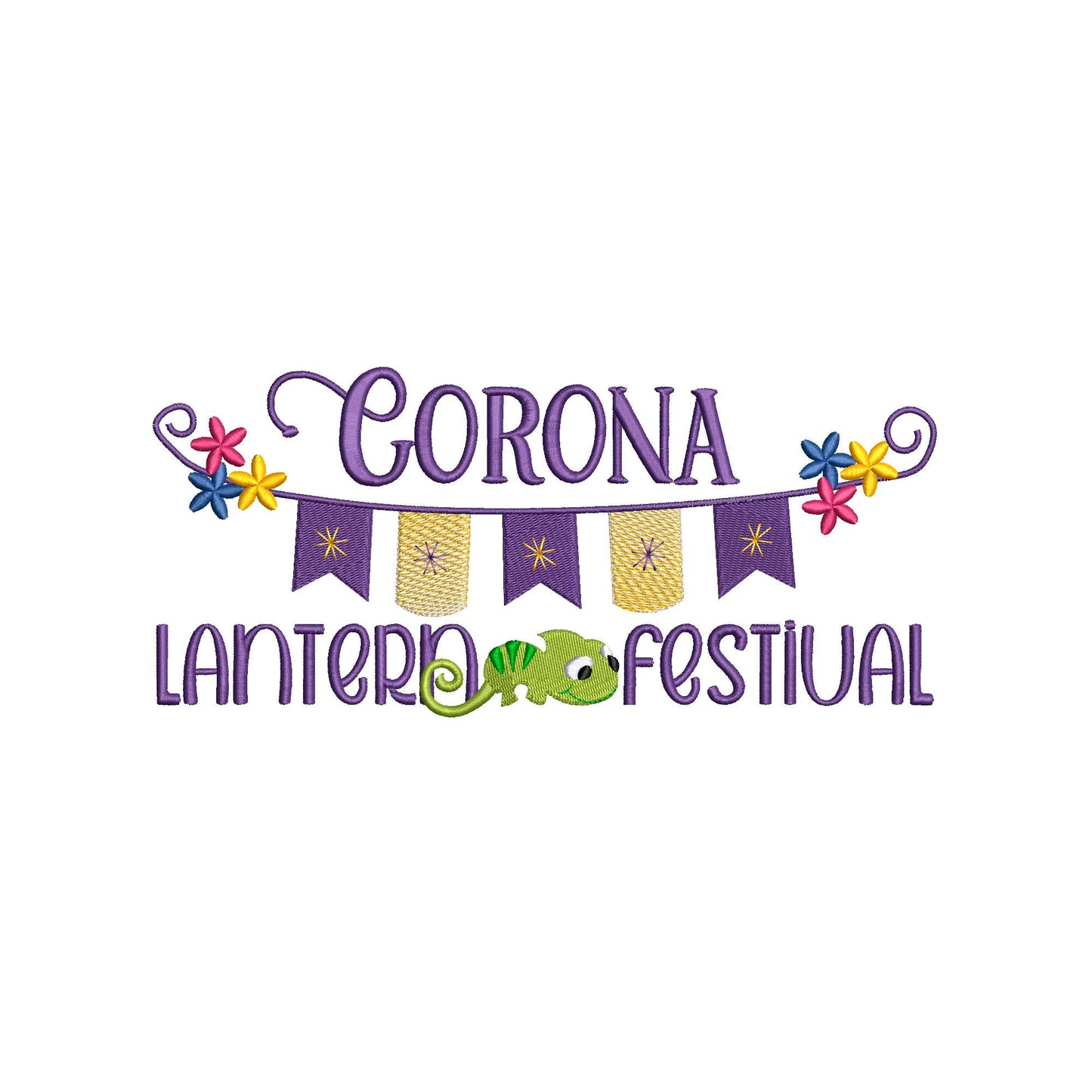 Corona Lantern Festival Machine Embroidery Design. Tangled.