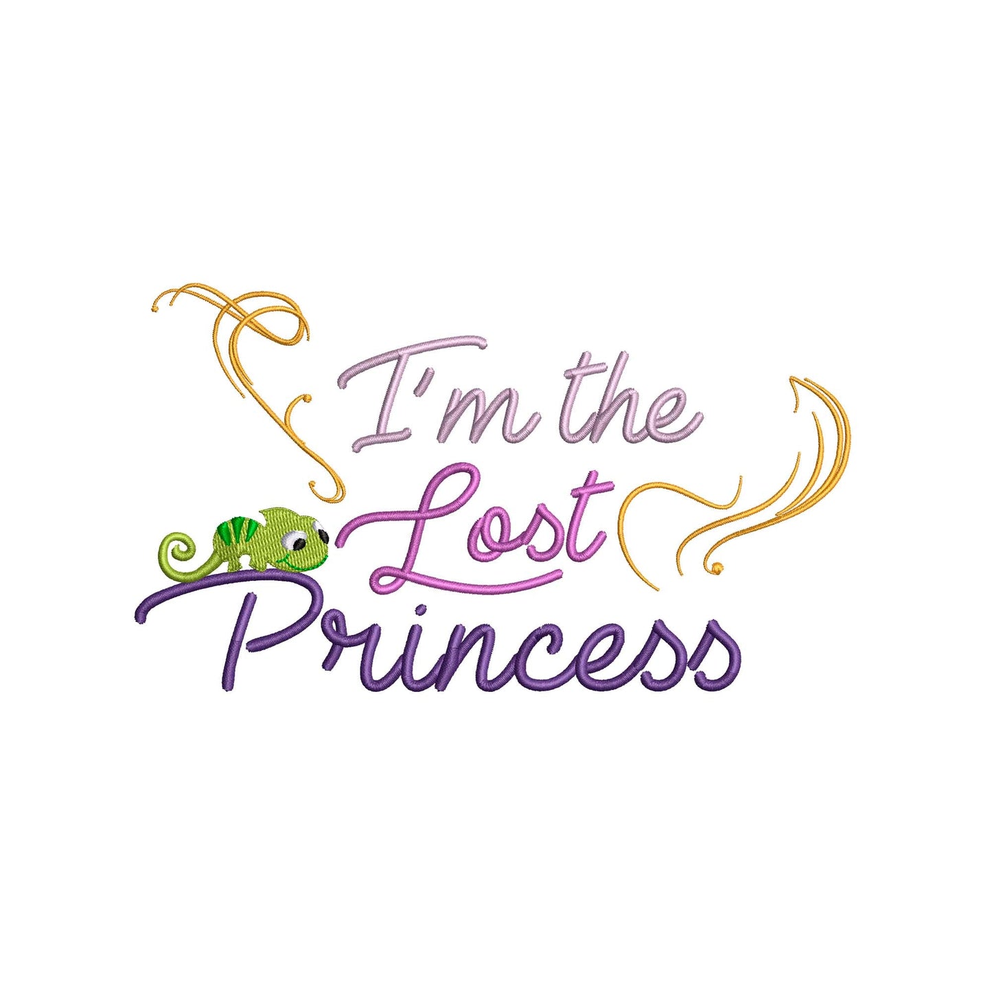 I'm the lost princess Machine Embroidery Design.