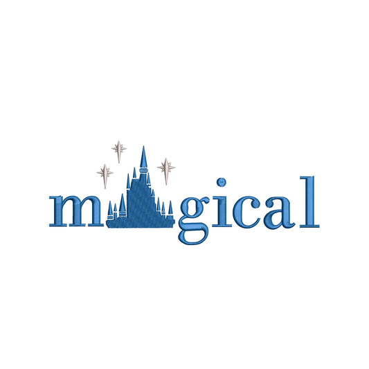 Magical Cinderella's Castle inspired Machine Embroidery Design.