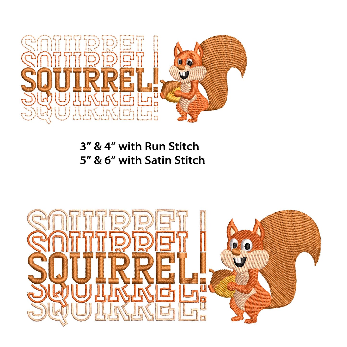 SQUIRREL - Doug - Up Inspired Machine Embroidery Design.