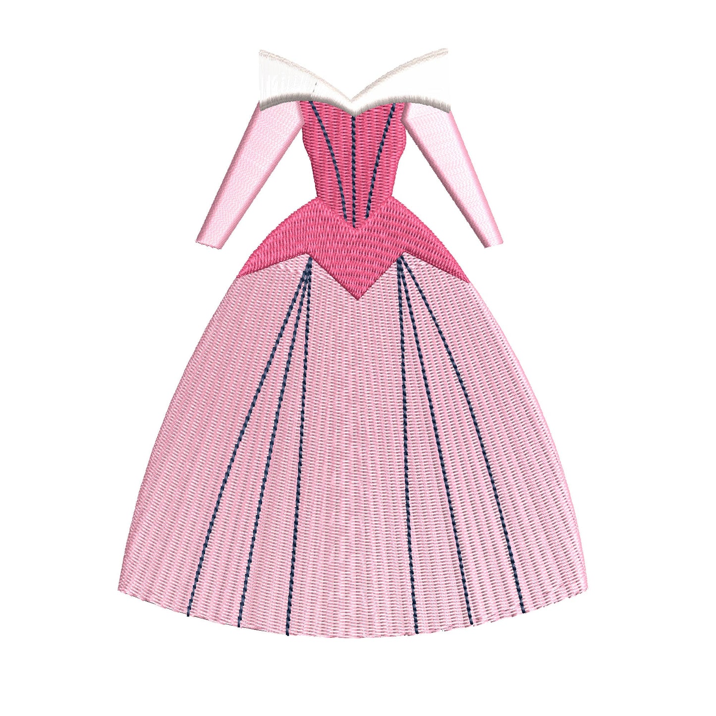 BUNDLE - Disney Princess Dress Machine Embroidery Design. BONUS - Hat design included.
