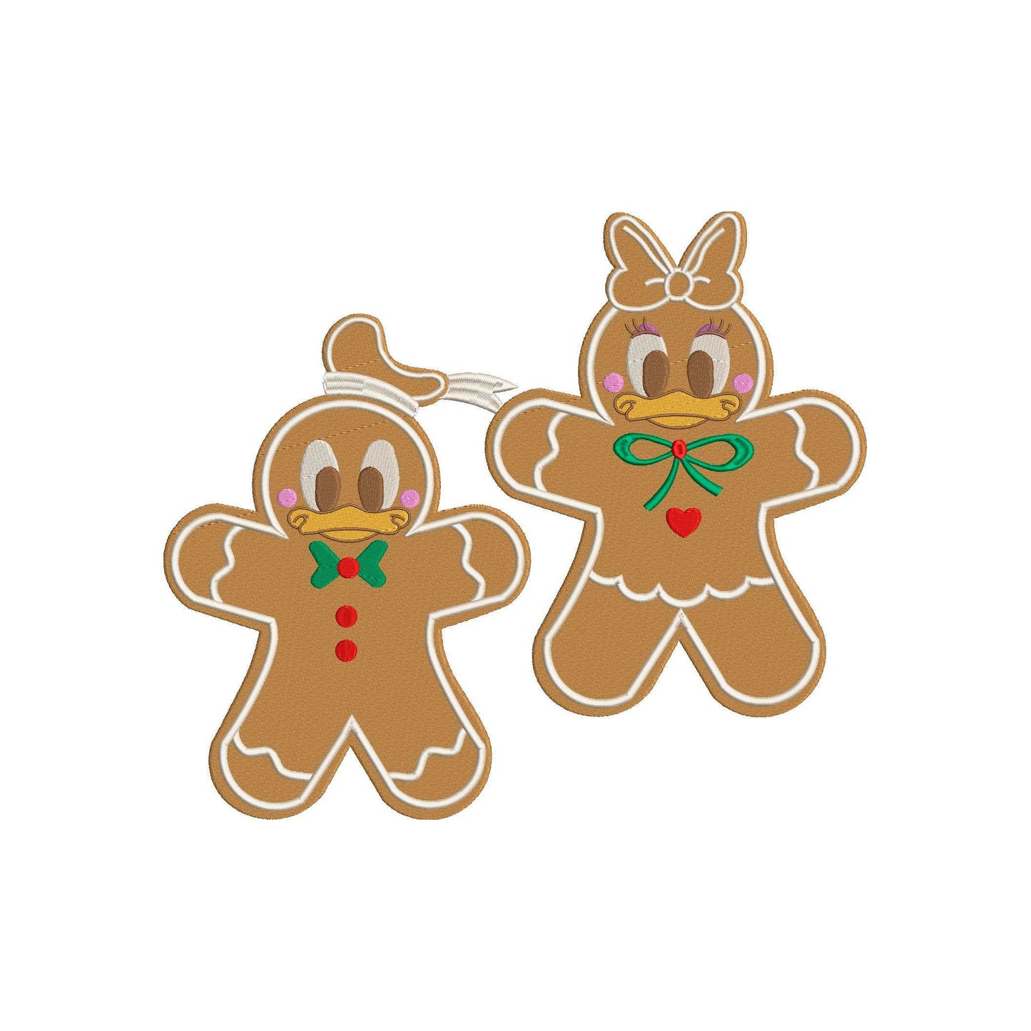 BUNDLE -   Machine Embroidery Christmas Design. Duck Gingerbread Cookie.