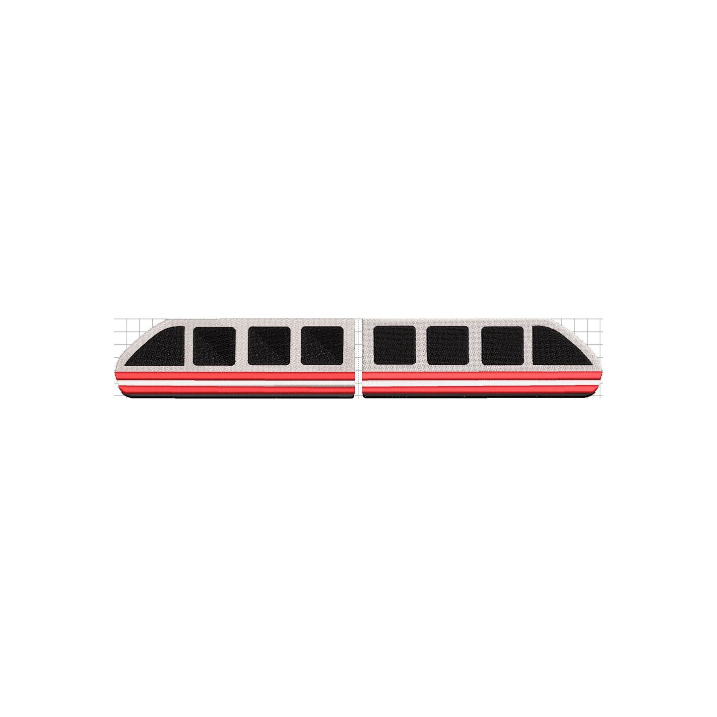 BUNDLE -  Parks inspired Machine Embroidery Design. Please Stand Clear of the Doors!  Monorail 4 different Designs