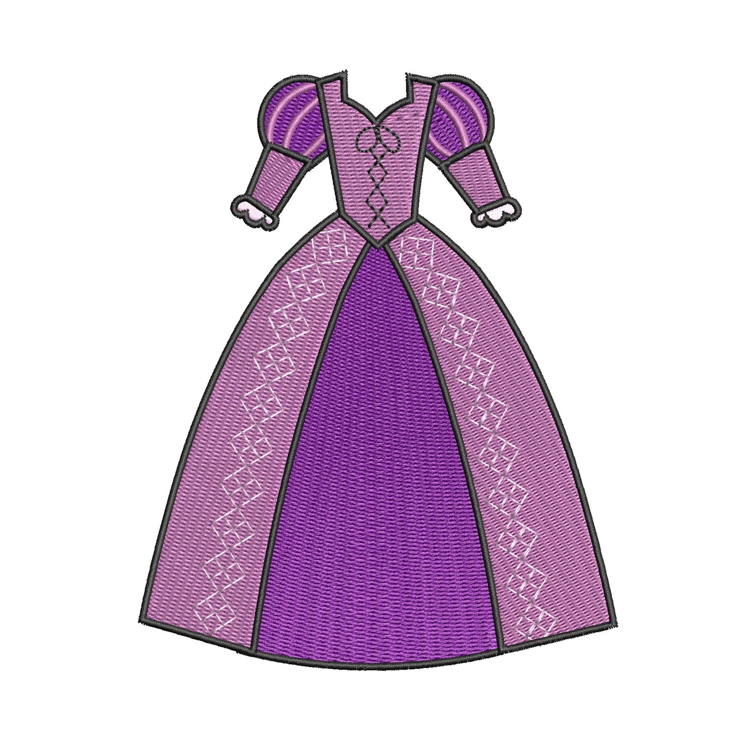 BUNDLE - Disney Princess Dress Machine Embroidery Design. BONUS - Hat design included.